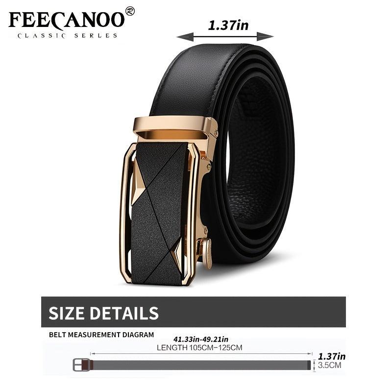 Men's Cowhide Automatic Business Leather Belt