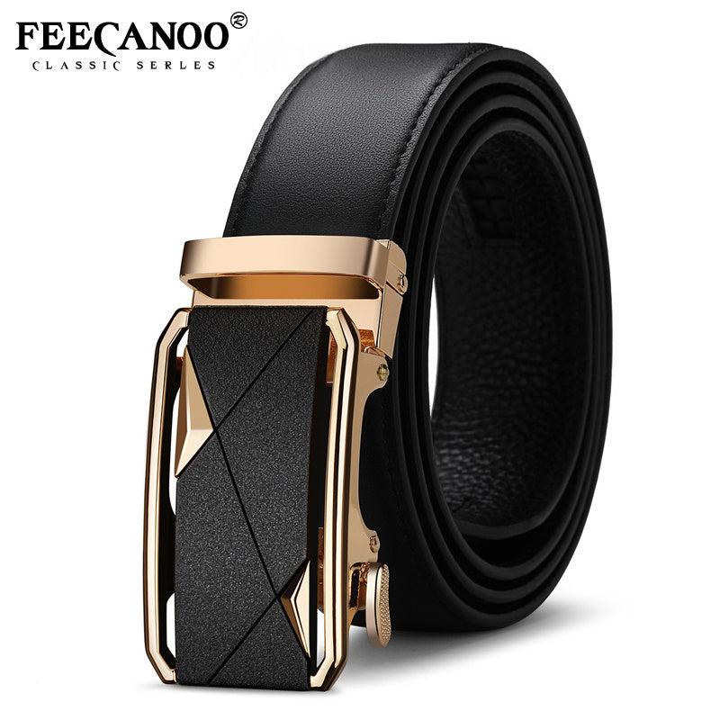 Men's Cowhide Automatic Business Leather Belt