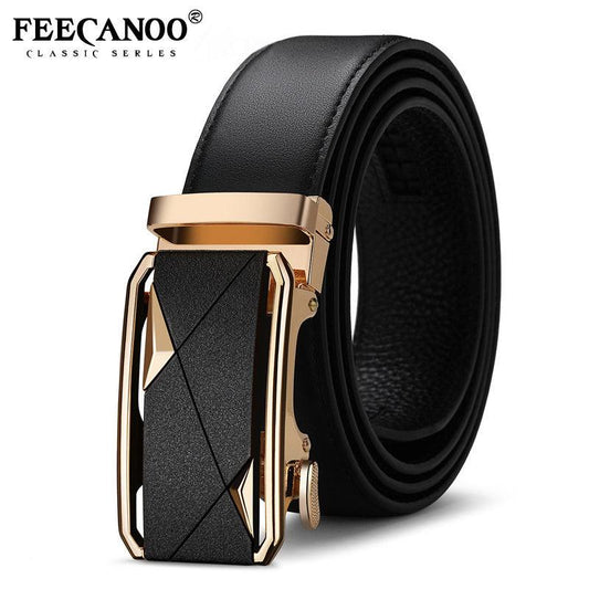 Men's Cowhide Automatic Business Leather Belt