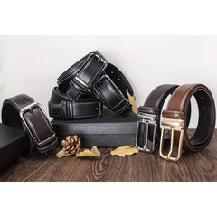Men's Leather Belt - Classic Business Casual Belt