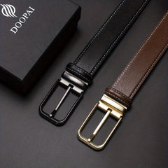 Men's Leather Belt - Classic Business Casual Belt
