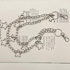 Hip Hop Vintage Car Jeans Pants Key Chain Ring For Women Men