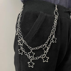 Hip Hop Vintage Car Jeans Pants Key Chain Ring For Women Men