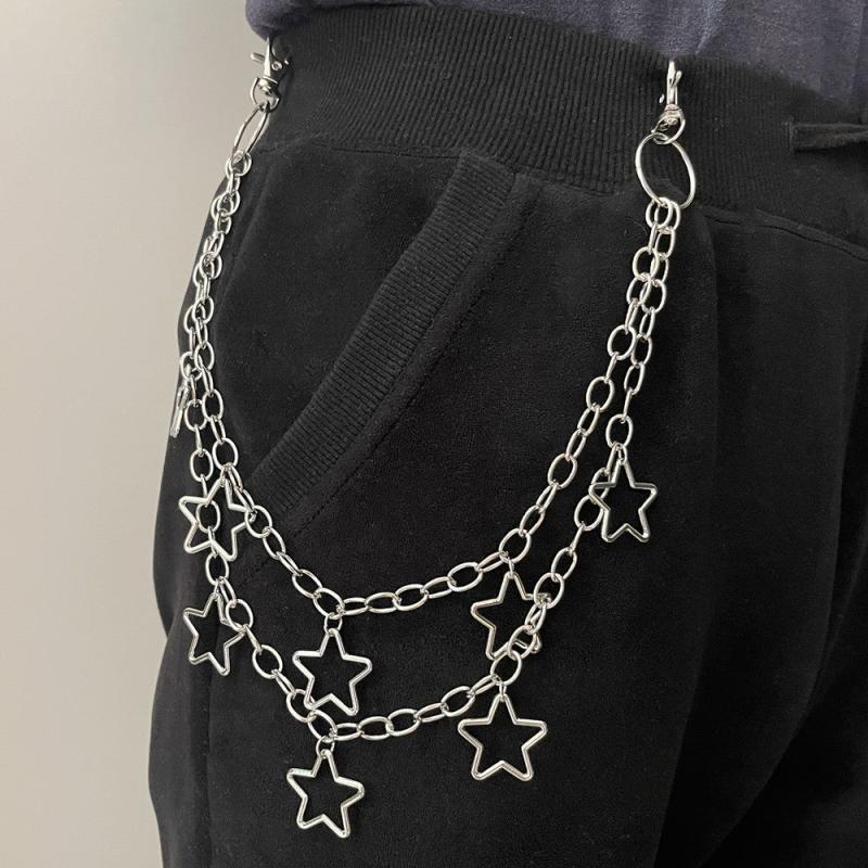 Hip Hop Vintage Car Jeans Pants Key Chain Ring For Women Men