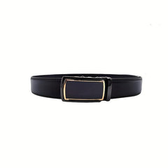 Men's Leather Belt Automatic Buckle Business Waist Strap