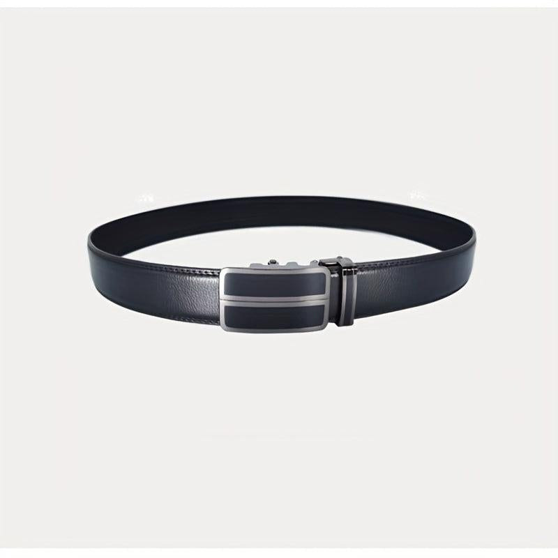 Men's Leather Belt Automatic Buckle Business Suit Waist Strap