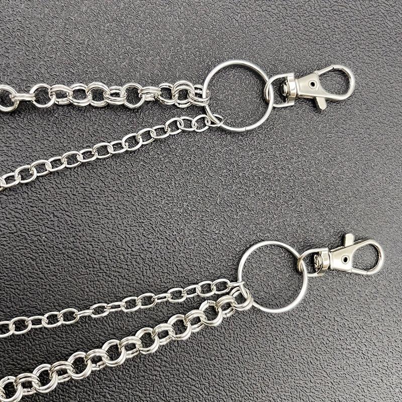 Men's Pants Chains Spider Decoration Layered Hip Hop Pants Chains