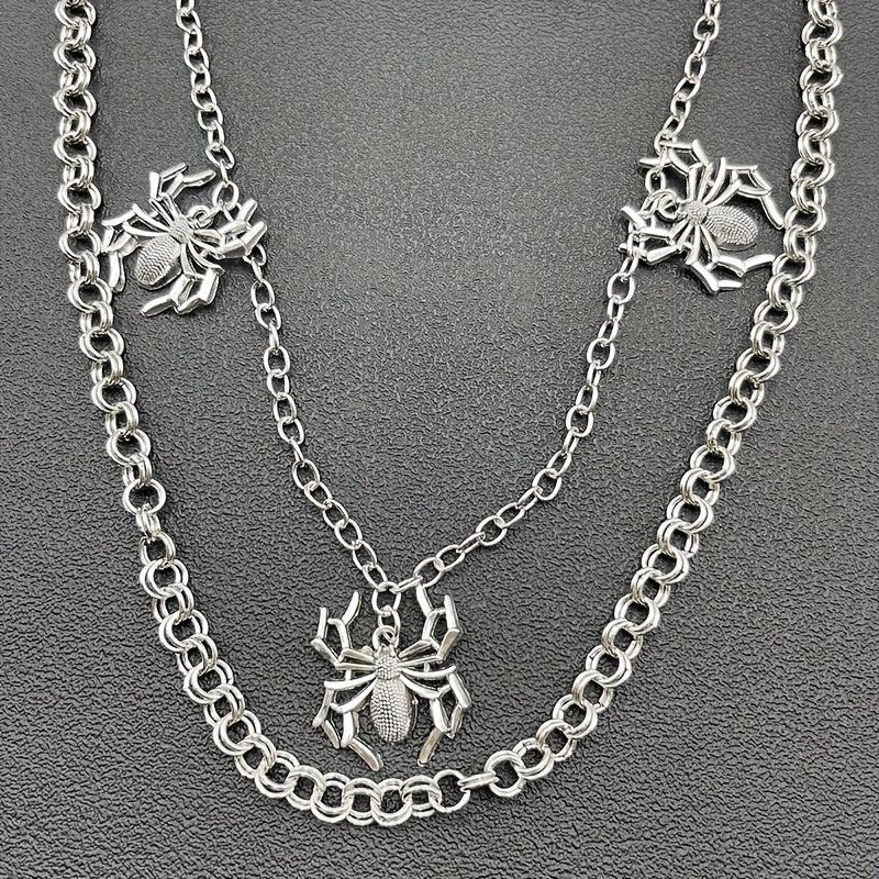 Men's Pants Chains Spider Decoration Layered Hip Hop Pants Chains