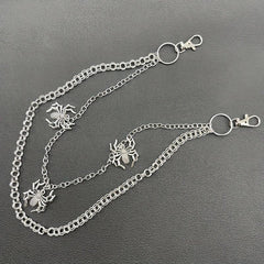 Men's Pants Chains Spider Decoration Layered Hip Hop Pants Chains