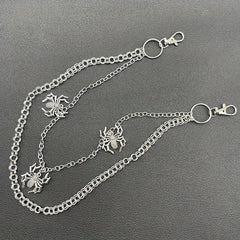Men's Pants Chains Spider Decoration Layered Hip Hop Pants Chains