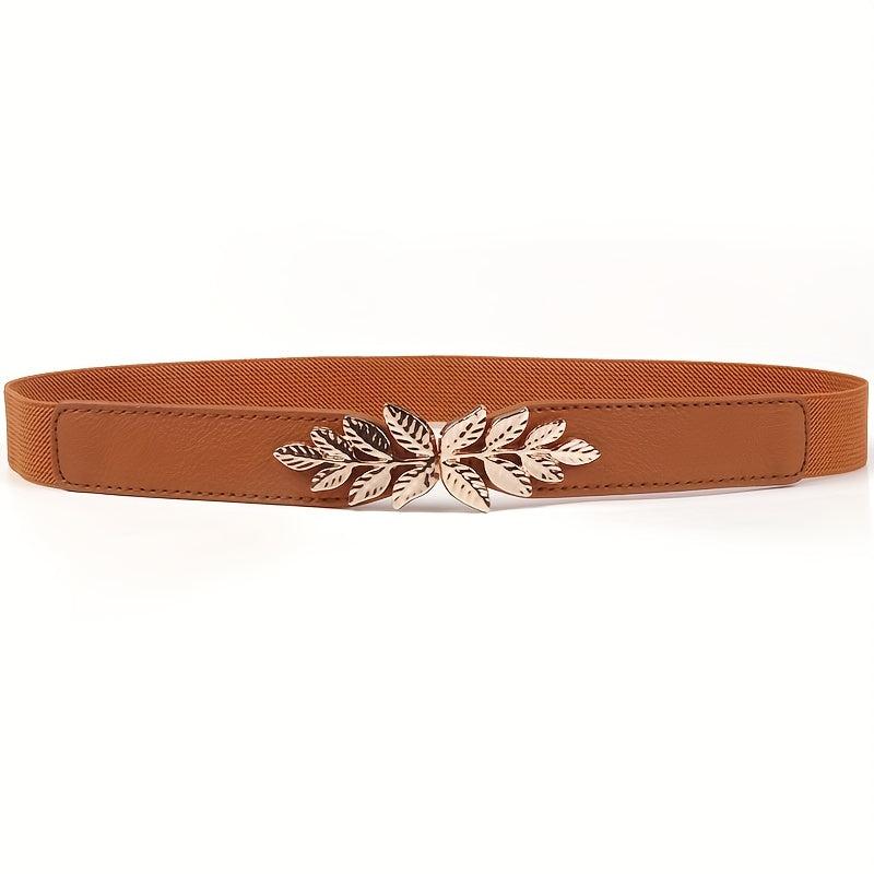 Leaf Metal Belt Multicolor High Stretch Thin Girdle For Men