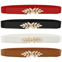 Leaf Metal Belt Multicolor High Stretch Thin Girdle For Men