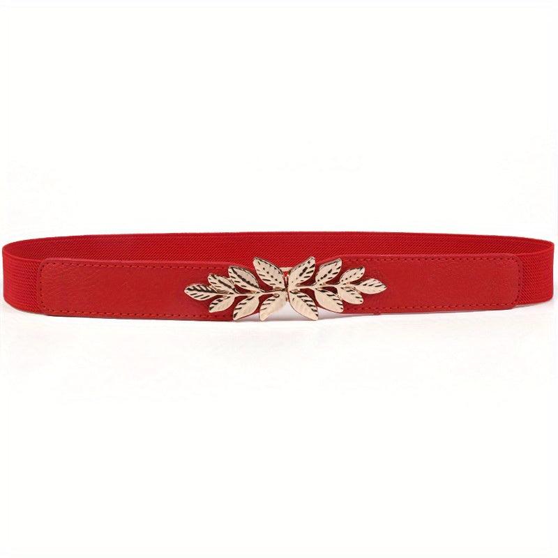 Leaf Metal Belt Multicolor High Stretch Thin Girdle For Men