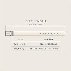 Men's Rhinestone PU Leather Belt for Holiday Party