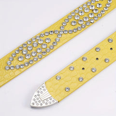 Sparkle Rhinestone Western Cowboy Belt for Jeans Dress