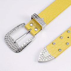 Sparkle Rhinestone Western Cowboy Belt for Jeans Dress