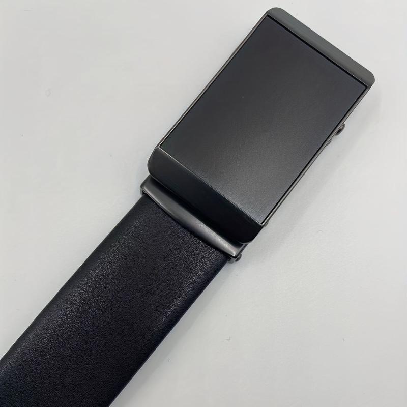 1pc Leather Automatic Belt Business Leather Belt Suit All match