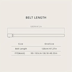 1pc Leather Automatic Belt Business Leather Belt Suit All match