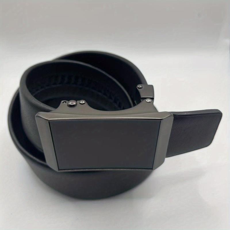 1pc Leather Automatic Belt Business Leather Belt Suit All match