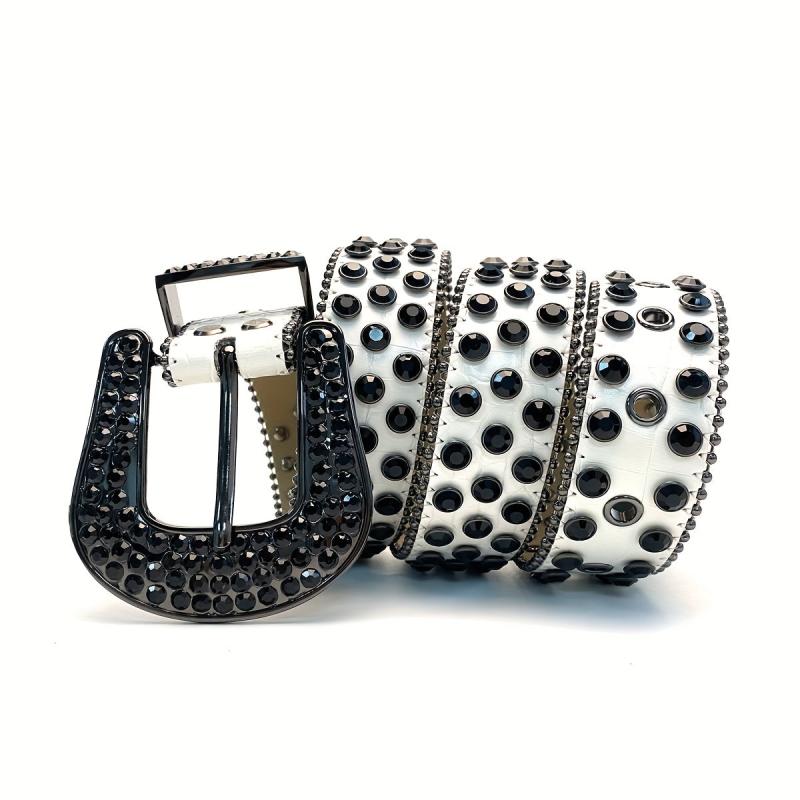 Rhinestone Belt Hip Hop Punk Pants