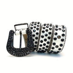 Rhinestone Belt Hip Hop Punk Pants