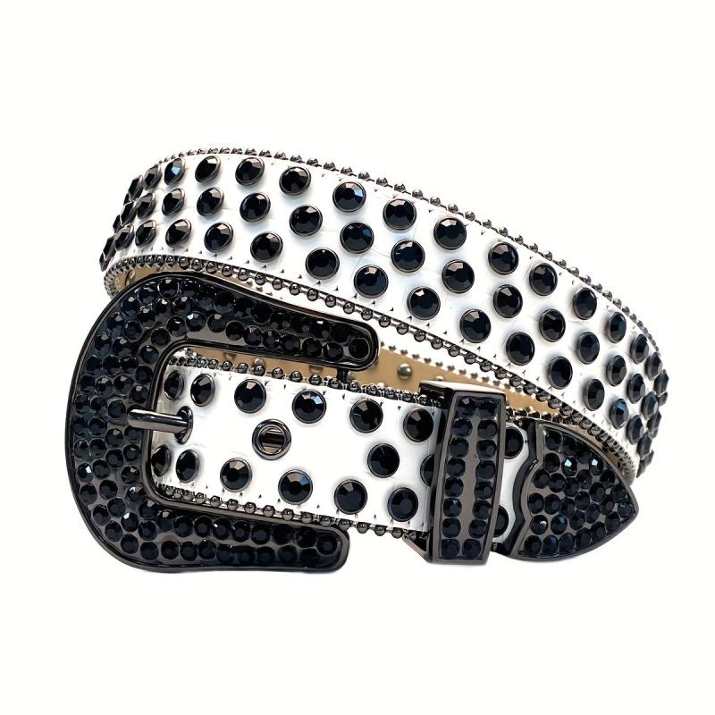 Rhinestone Belt Hip Hop Punk Pants