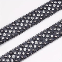 Hip Hop Street Style Diamond Inlaid Leather Belt for Men and Women