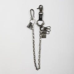 Men's Punk Hip Hop Skull Plaid Waist Chain