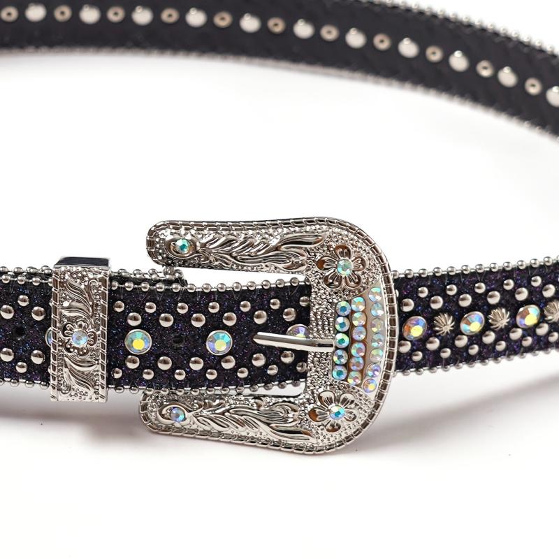 Rhinestone Belt Western Cowboy Cowgirl Crystal Studded Strap