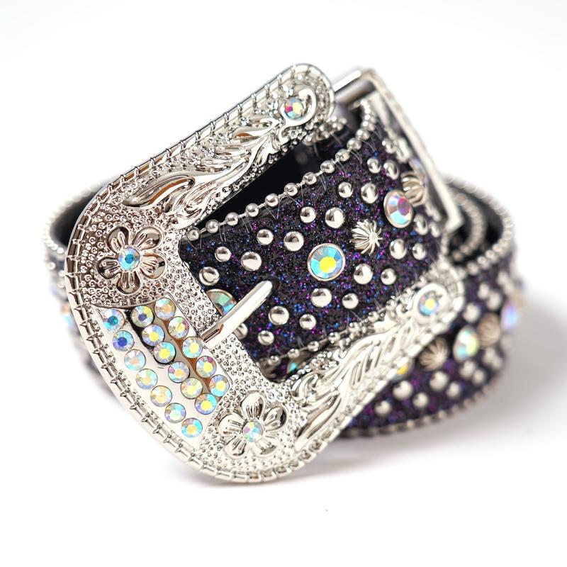 Rhinestone Belt Western Cowboy Cowgirl Crystal Studded Strap