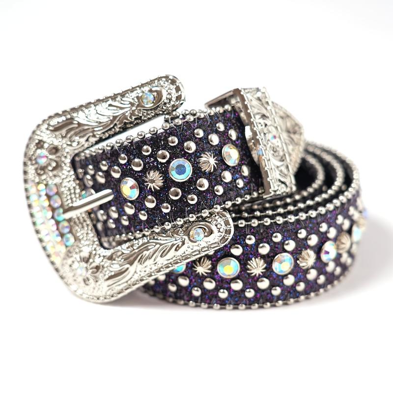 Rhinestone Belt Western Cowboy Cowgirl Crystal Studded Strap