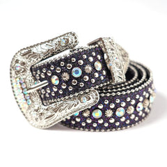 Rhinestone Belt Western Cowboy Cowgirl Crystal Studded Strap