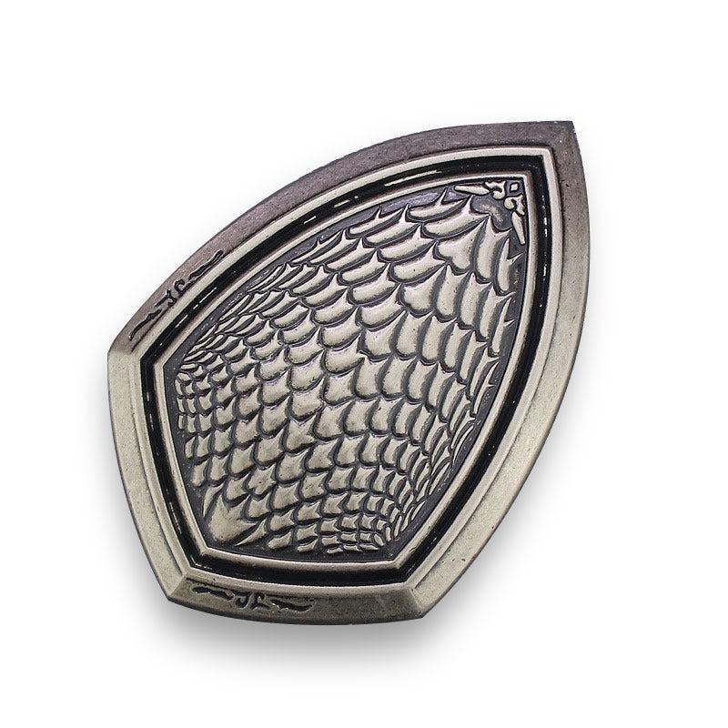 Retro Shield Belt Buckle Ancient Silver Cowboy Buckle Jean Accessories DIY Craft