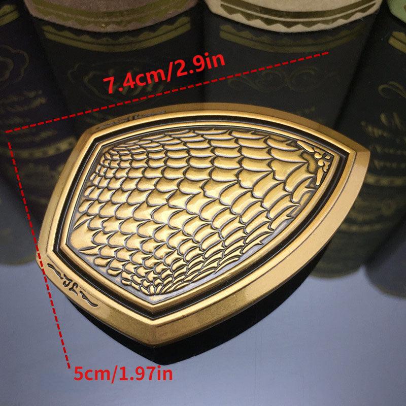 Retro Shield Belt Buckle Ancient Silver Cowboy Buckle Jean Accessories DIY Craft