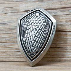 Retro Shield Belt Buckle Ancient Silver Cowboy Buckle Jean Accessories DIY Craft