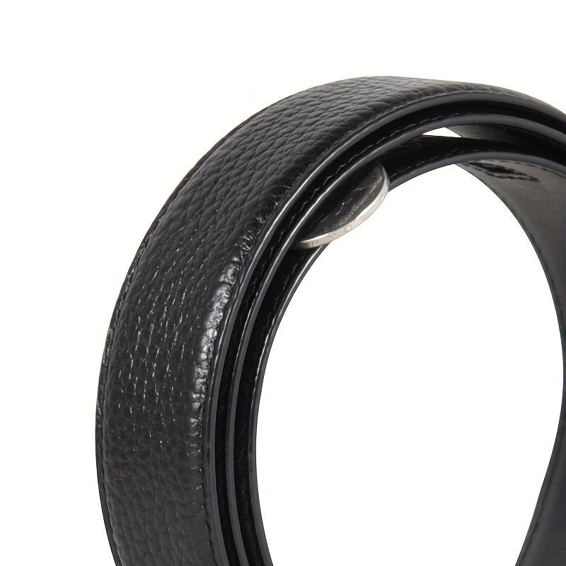 Men's Leather Belt Automatic Buckle Waist Strap