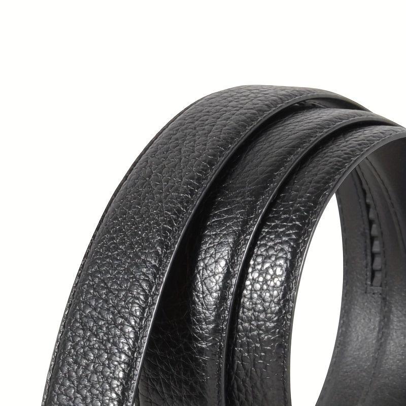 Men's Leather Belt Automatic Buckle Waist Strap
