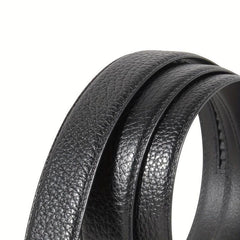 Men's Leather Belt Automatic Buckle Waist Strap