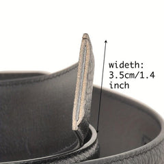 Men's Leather Belt Automatic Buckle Waist Strap