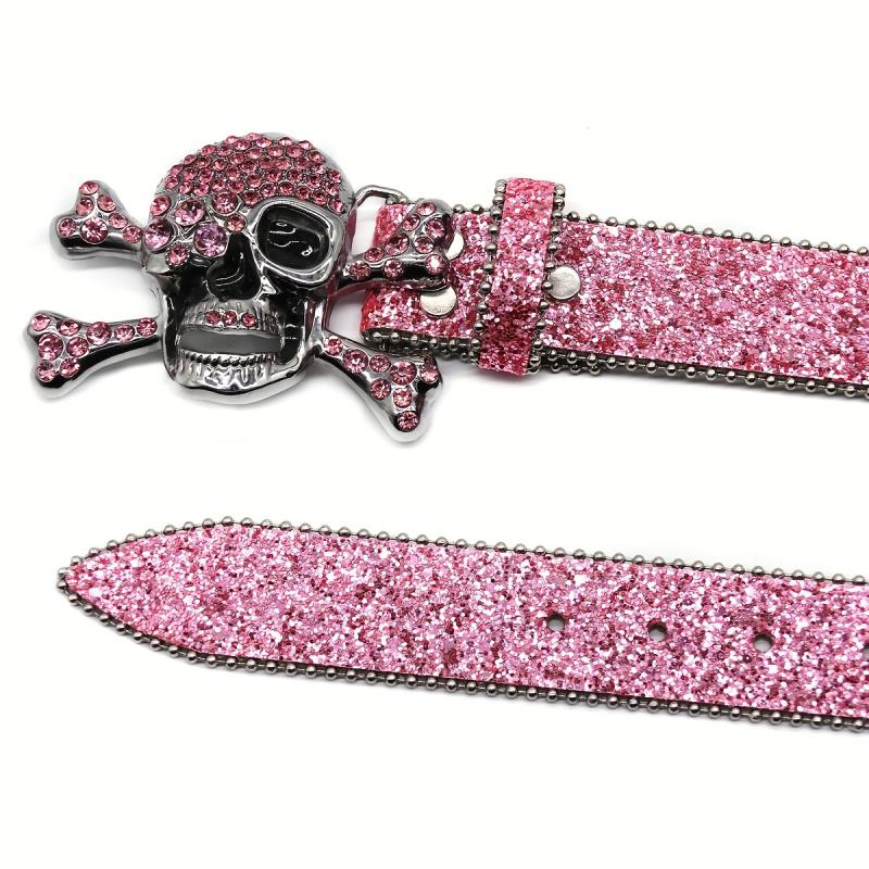 Skull High end Gun Glass Inlaid Diamond Alloy PIN Silver Street Style