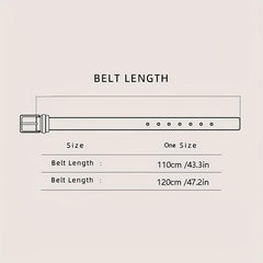 Men's Brown PU Leather Sports Belt with Automatic Buckle