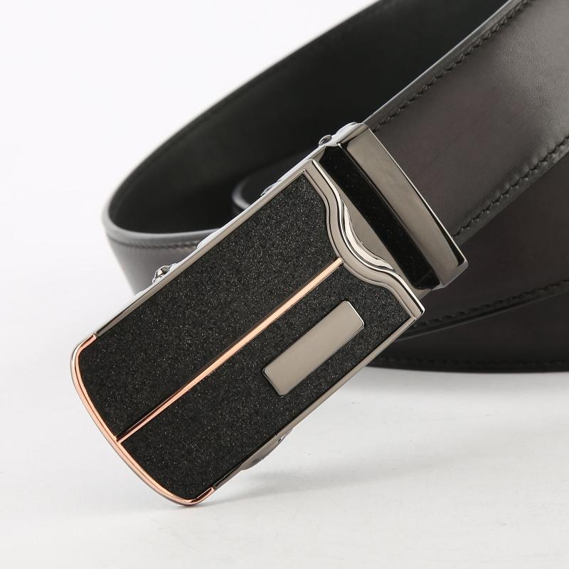 Men's Leather Belt Automatic Buckle Business Waist Strap High Belt