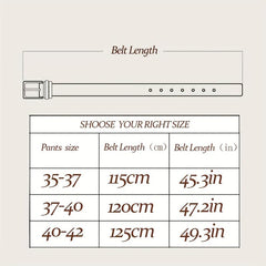 Men's Leather Belt Automatic Buckle Business Waist Strap High Belt