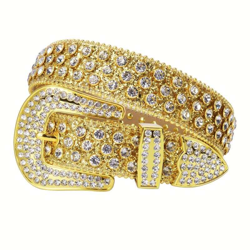 Y2K Sparkle Western Rhinestone Belt for Men Women