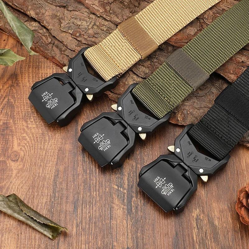 Tactical Belt Military High Nylon Men's Training Belt Metal Buckle