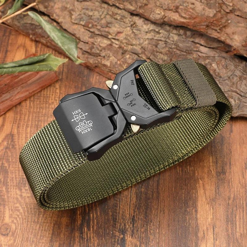 Tactical Belt Military High Nylon Men's Training Belt Metal Buckle