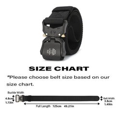 Tactical Belt Military High Nylon Men's Training Belt Metal Buckle