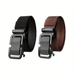 2pcs Men's Toothless Automatic Breathable Belt