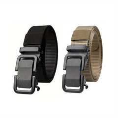 2pcs Men's Toothless Automatic Breathable Belt