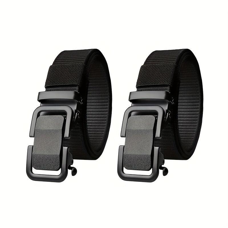 2pcs Men's Toothless Automatic Breathable Belt